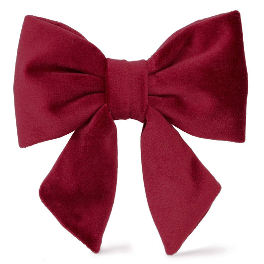 The Foggy Dog Burgundy Velvet Lady Dog Bow
