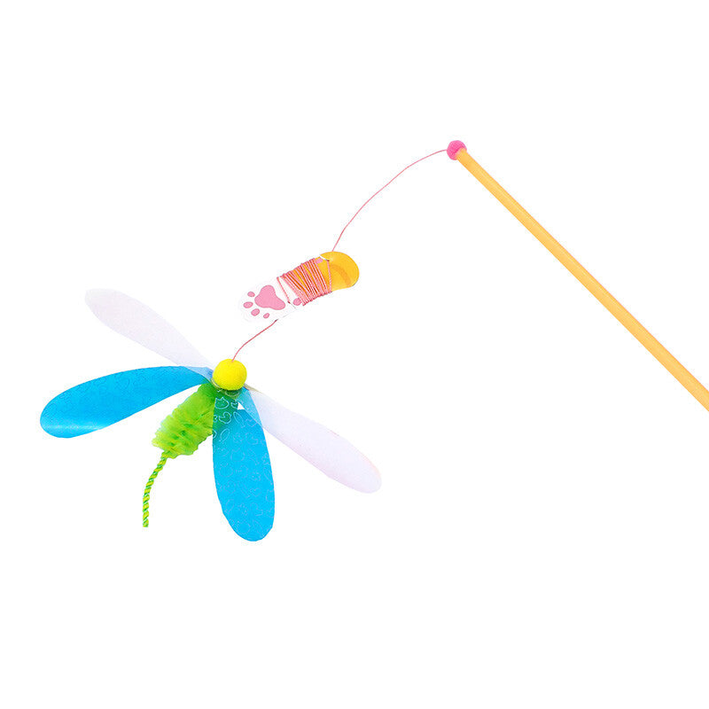 Pets Route Crinkle Buzzing Bee Cat Teaser Wand