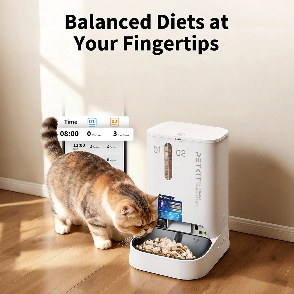 (New) PETKIT YumShare Dual-Hopper 2 Smart Feeder With Camera