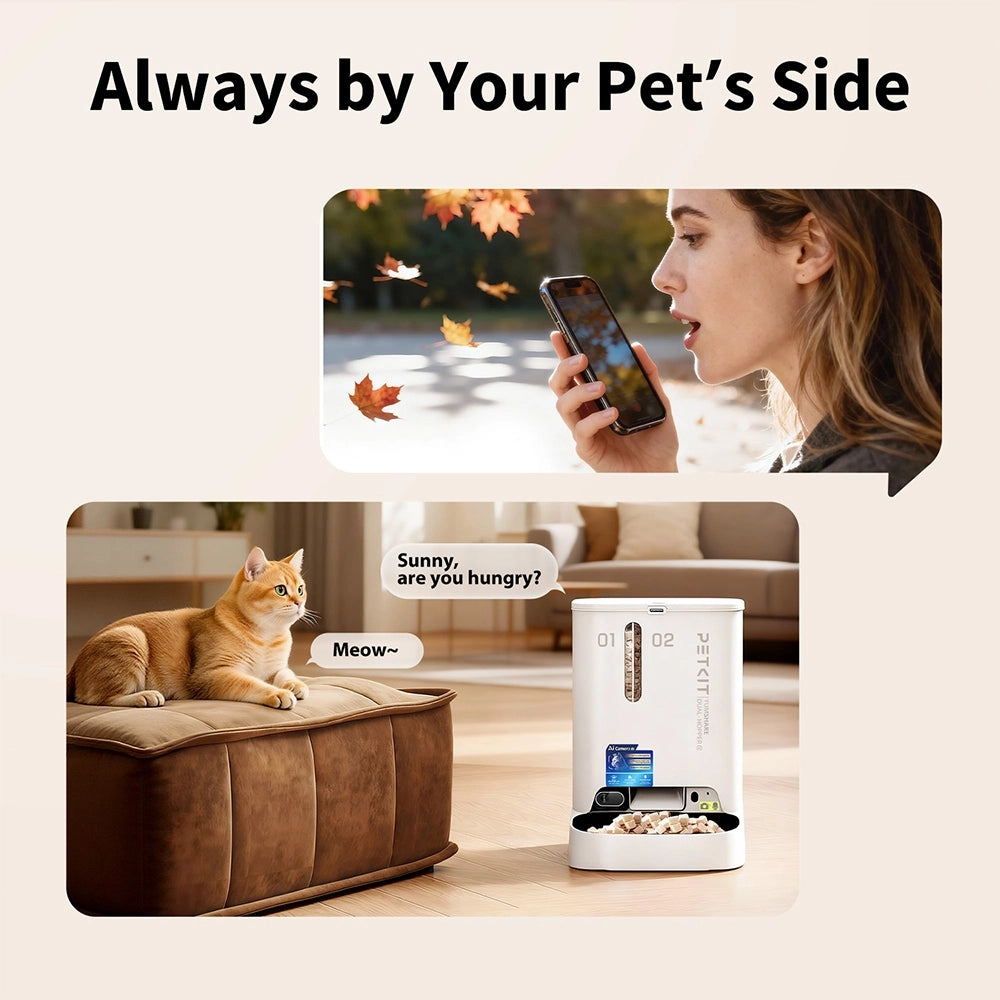 (New) PETKIT YumShare Dual-Hopper 2 Smart Feeder With Camera