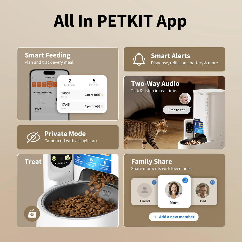 (NEW)PETKIT YumShare Solo 2 Smart Feeder With Camera