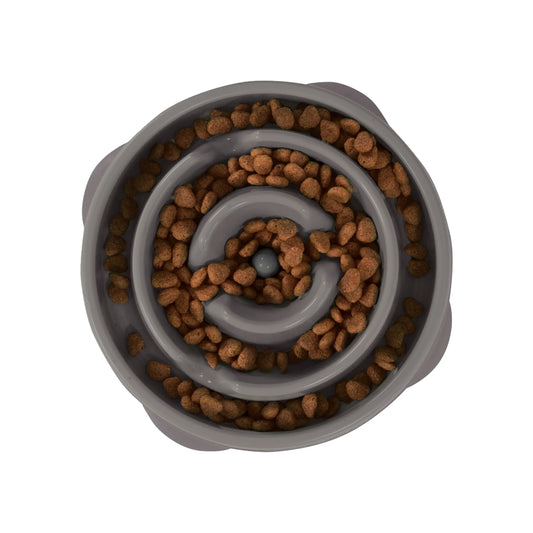 OUTWARD HOUND FUN FEEDER DROP GREY MEDIUM/MINI