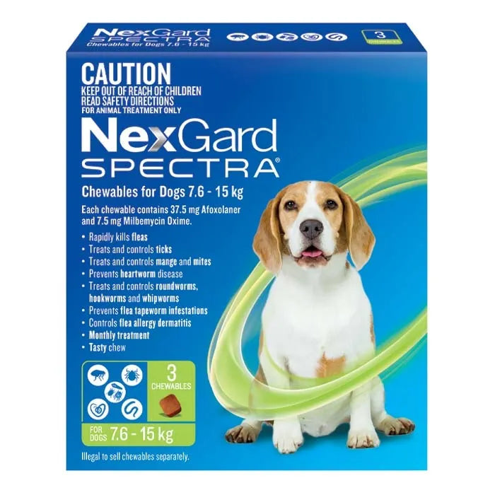 NEXGARD SPECTRA FOR DOGS 7.6 -15KG 3S