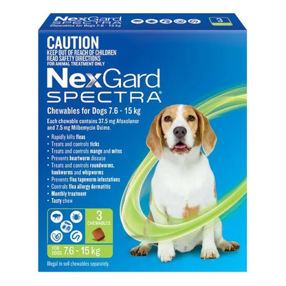 NEXGARD SPECTRA FOR DOGS 7.6 -15KG 3S