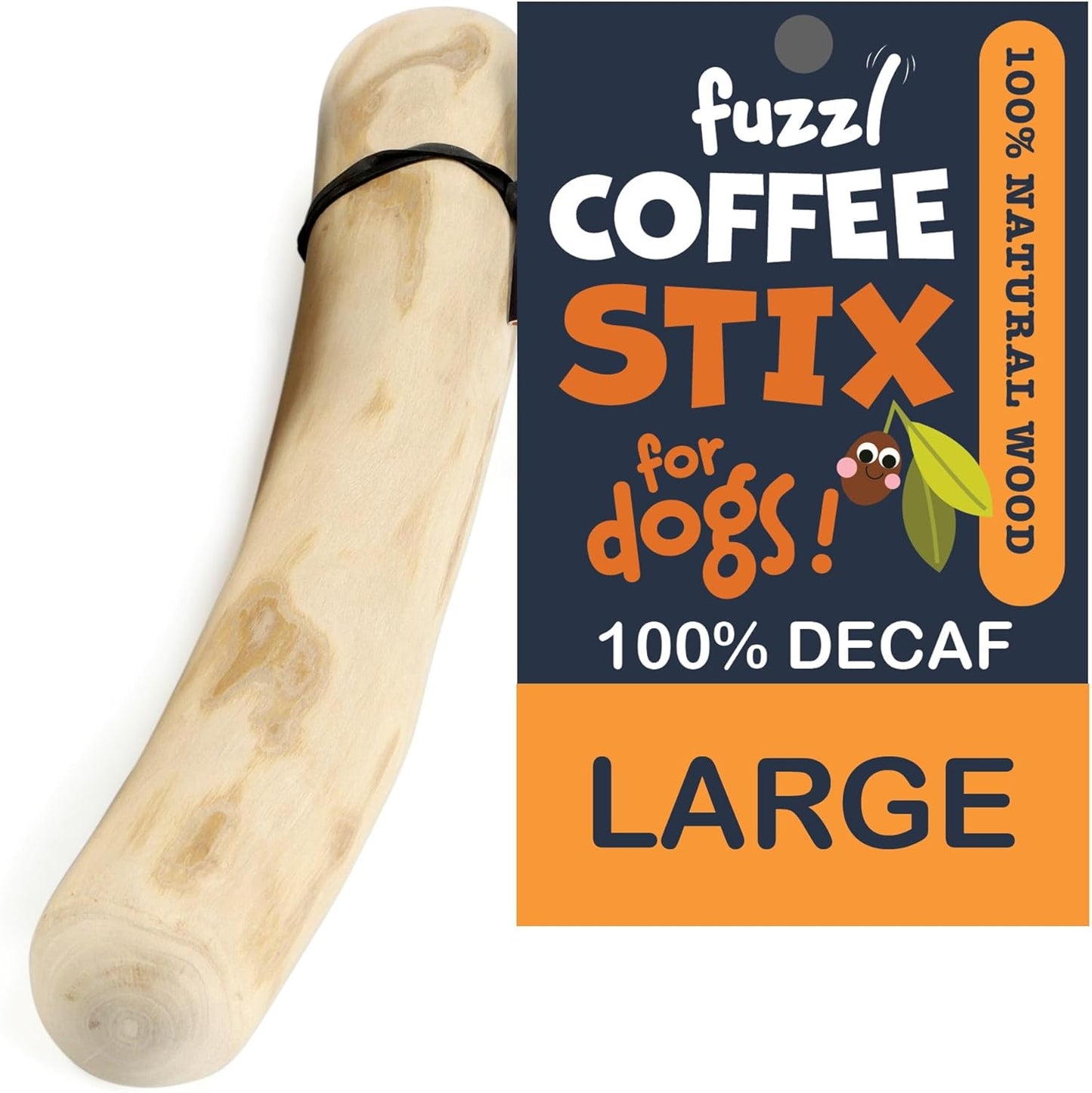 Fuzzel Coffee Stix Large Pack Dog Chew Toy for Large Dogs - Natural Chews Tough Dog Toys Dog Bone Long Lasting for Aggressive Chewers Strong Toy for Dogs Durable