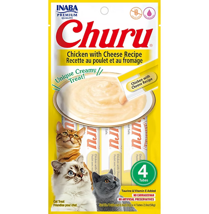 INABA Cat Churu Puree Chicken With Cheese (14G X 4)