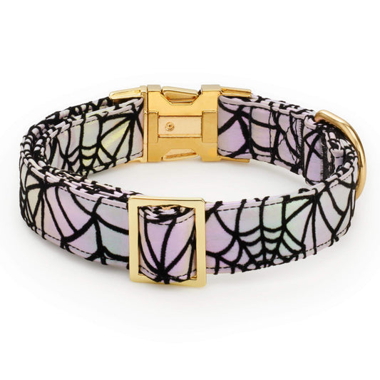 The Foggy Dog Holographic Spiderweb Dog Collar