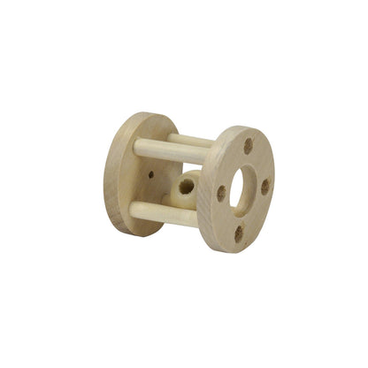 SANKO Small Pet Toy Hay Holder Wooden Roller Toy - Mini