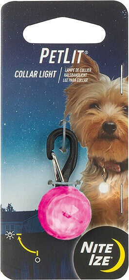 Nite Ize PetLit Jewel Pink Collar Light (Battery Included)