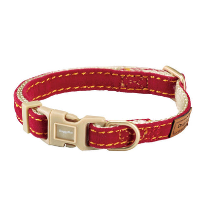 Doggy’s Tailor Dog Collar – Suede – Red SS