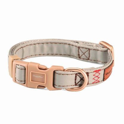 Doggy’s Tailor Dog Collar – Leather – Grey S