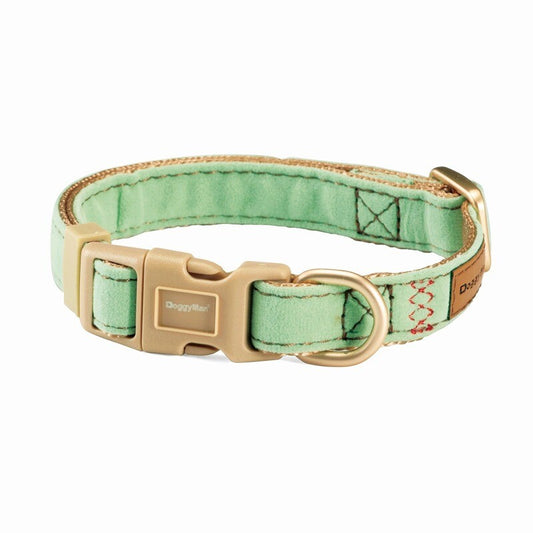 Doggy’s Tailor Dog Collar – Suede – Light Green S