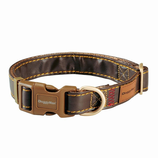 Doggy’s Tailor Dog Collar – Leather – Brown L