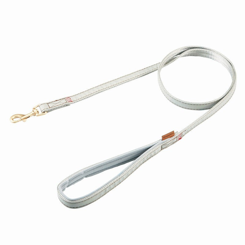 Doggy’s Tailor Dog Lead – Leather – Grey S