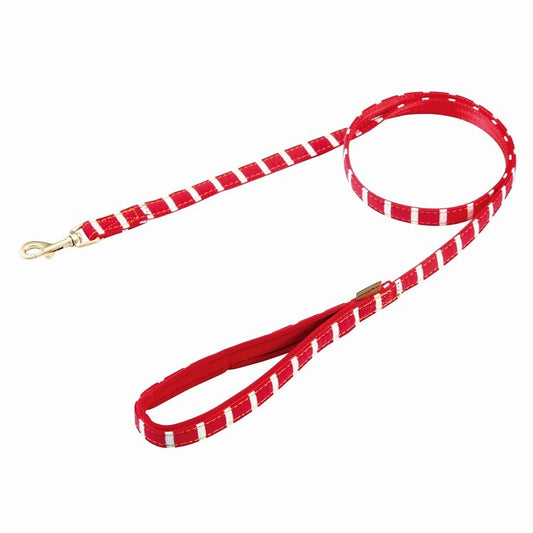 Doggy’s Tailor Dog Lead – Knit – Red / White S