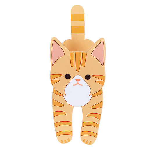 Toyo Case Refrigerator Magnet Hook with Clip - Ginger Tabby