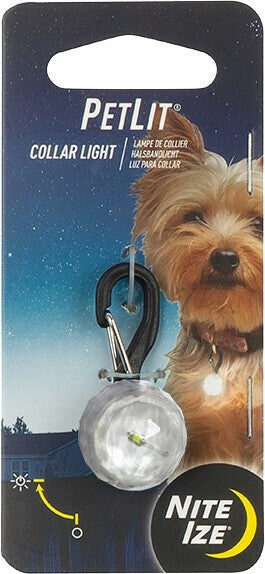 Nite Ize PetLit Jewel White Collar Light (Battery Included)