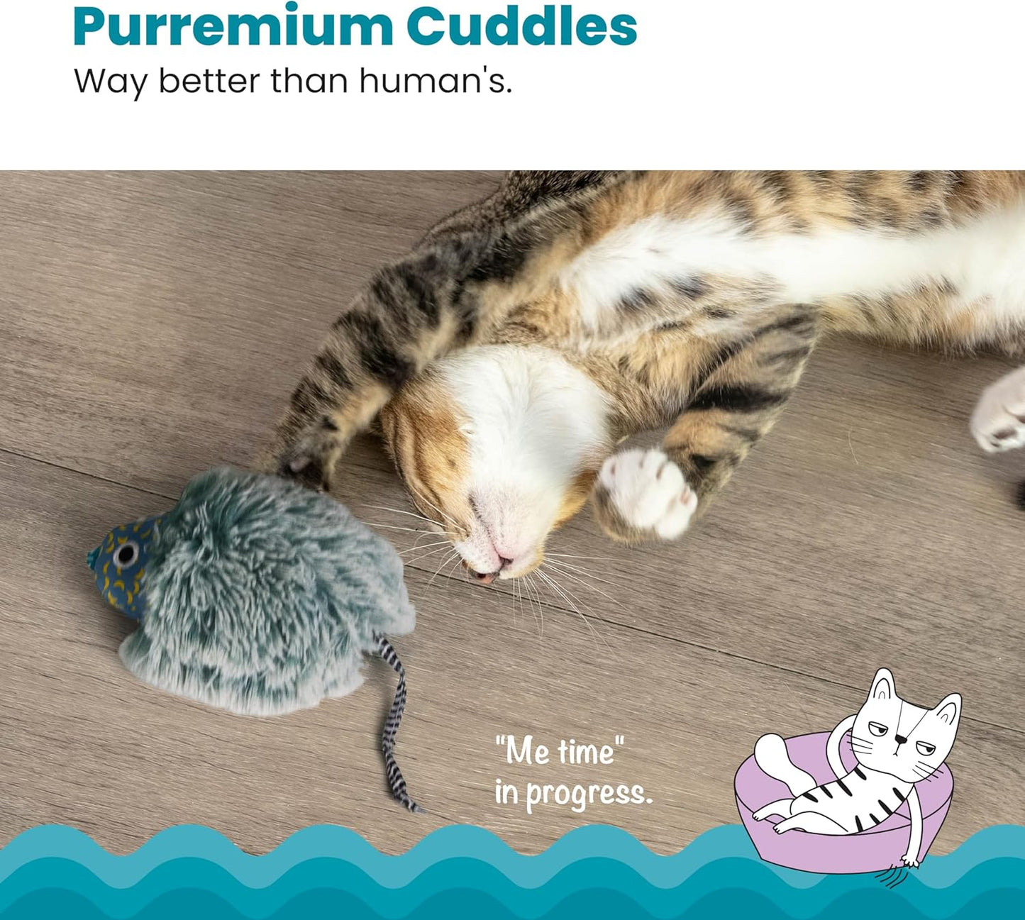 PETSTAGES CAT NIGHTTIME GLOW IN DARK CUDDLE TOY
