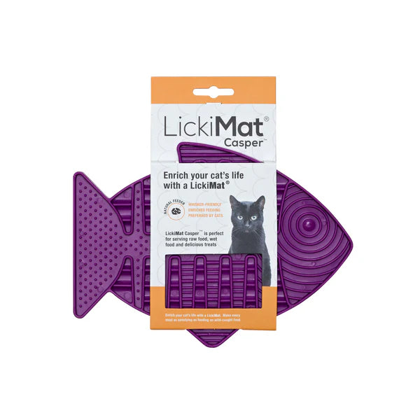 LICKIMAT CAT Casper Slow Feeder Mat for Mature Cats