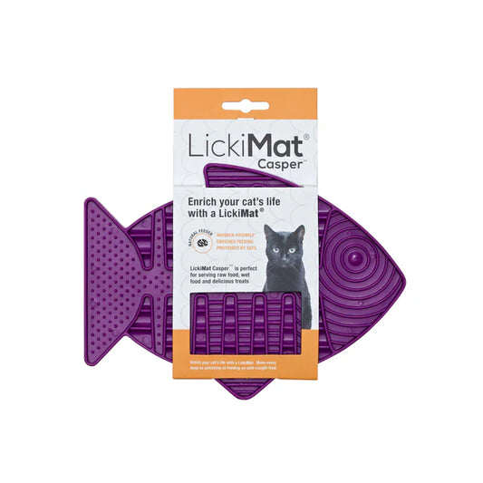 LICKIMAT CAT Casper Slow Feeder Mat for Mature Cats
