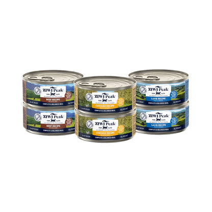 ZIWI PEAK Beef, Chicken, Lamb Wet Cat Food 85g x 6 Variety Pack