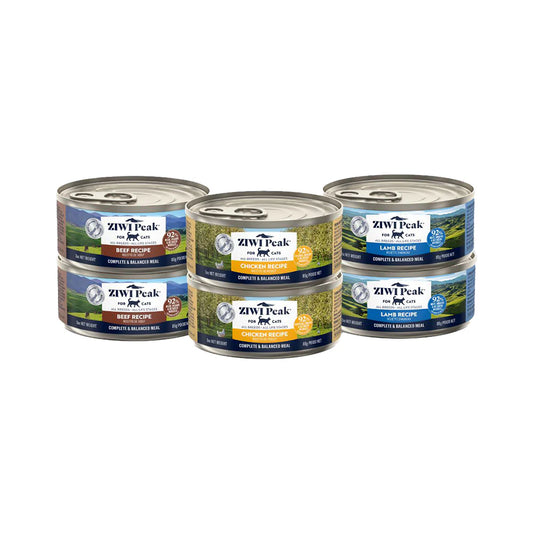 ZIWI PEAK Beef, Chicken, Lamb Wet Cat Food 85g x 6 Variety Pack