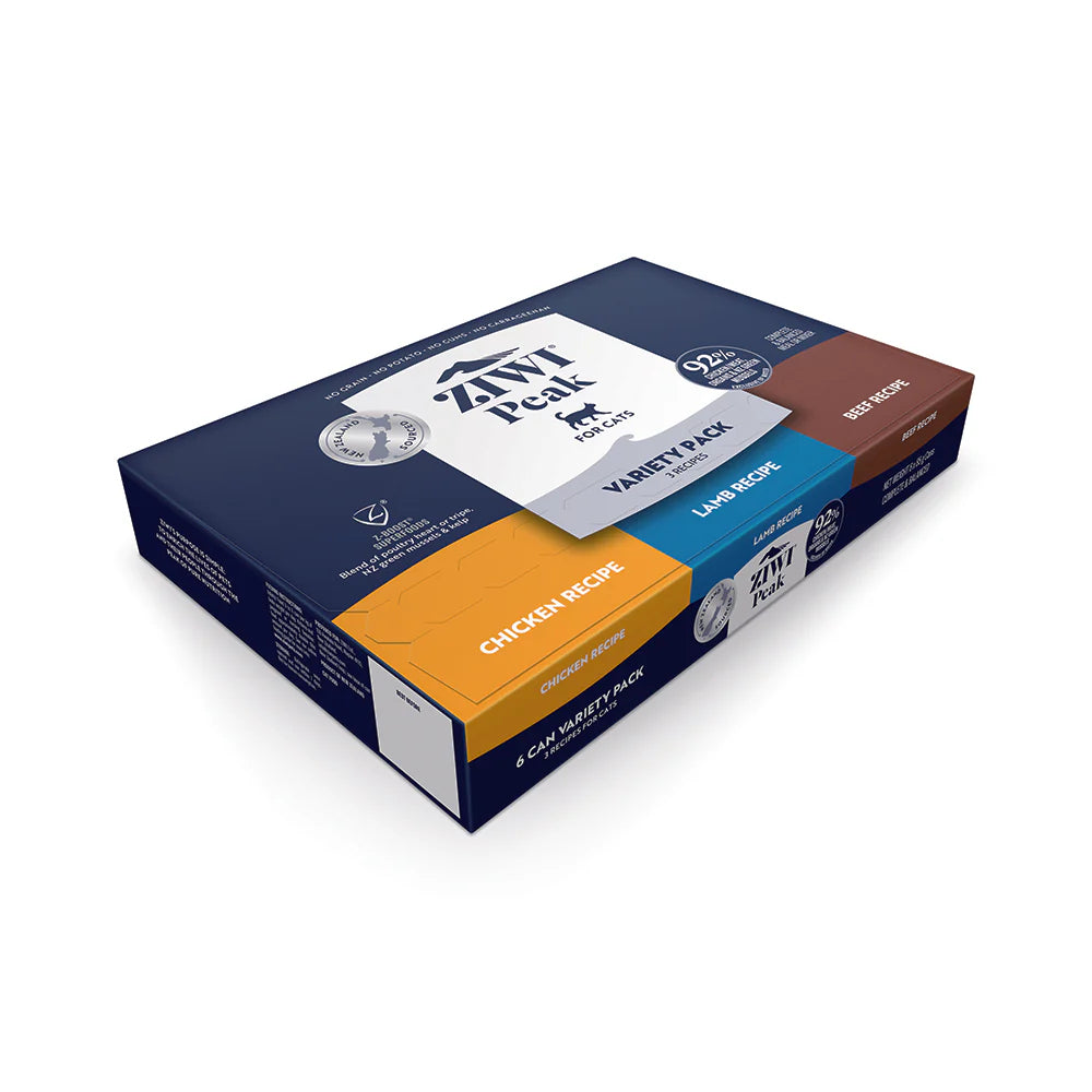 ZIWI PEAK Beef, Chicken, Lamb Wet Cat Food 85g x 6 Variety Pack