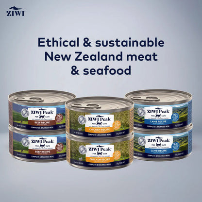 ZIWI PEAK Beef, Chicken, Lamb Wet Cat Food 85g x 6 Variety Pack