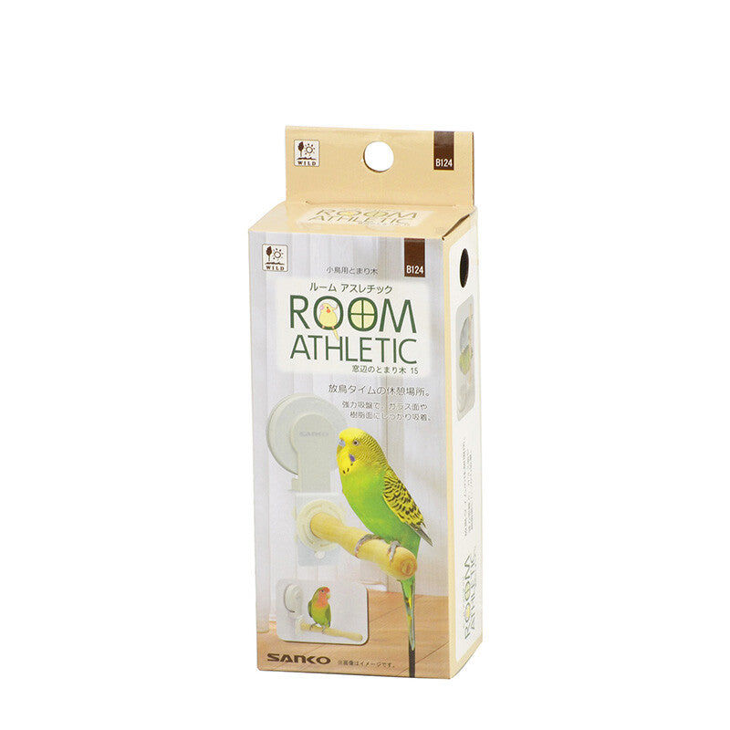 SANKO Room Athletic Suction Cup Window Perch for Birds