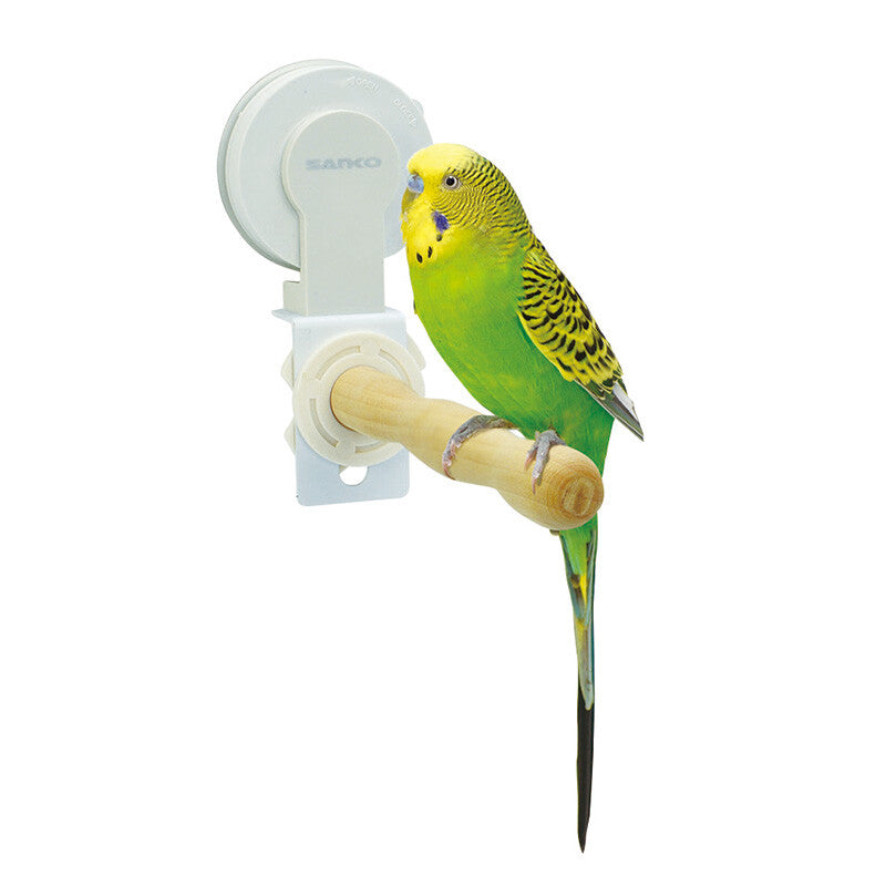 SANKO Room Athletic Suction Cup Window Perch for Birds