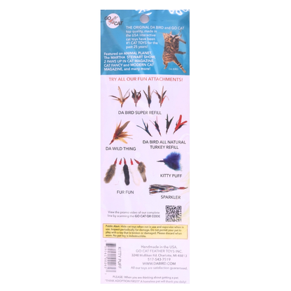 Go Cat Da Bird Refill — Kitty Puff Lure Attachment (Assorted colour)