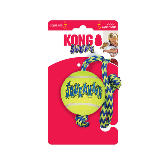 KONG AIRDOG SQUEAKER BALL W/ROPE