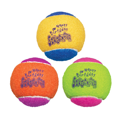 KONG AirDog Squeaker Birthday Balls Dog Toy 3Pack