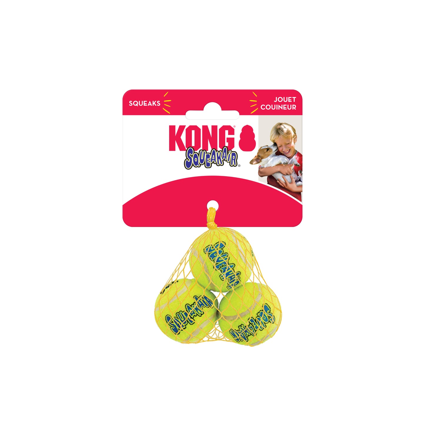 KONG AIRDOG SQUEAKER BALLS XSMALL 3PK