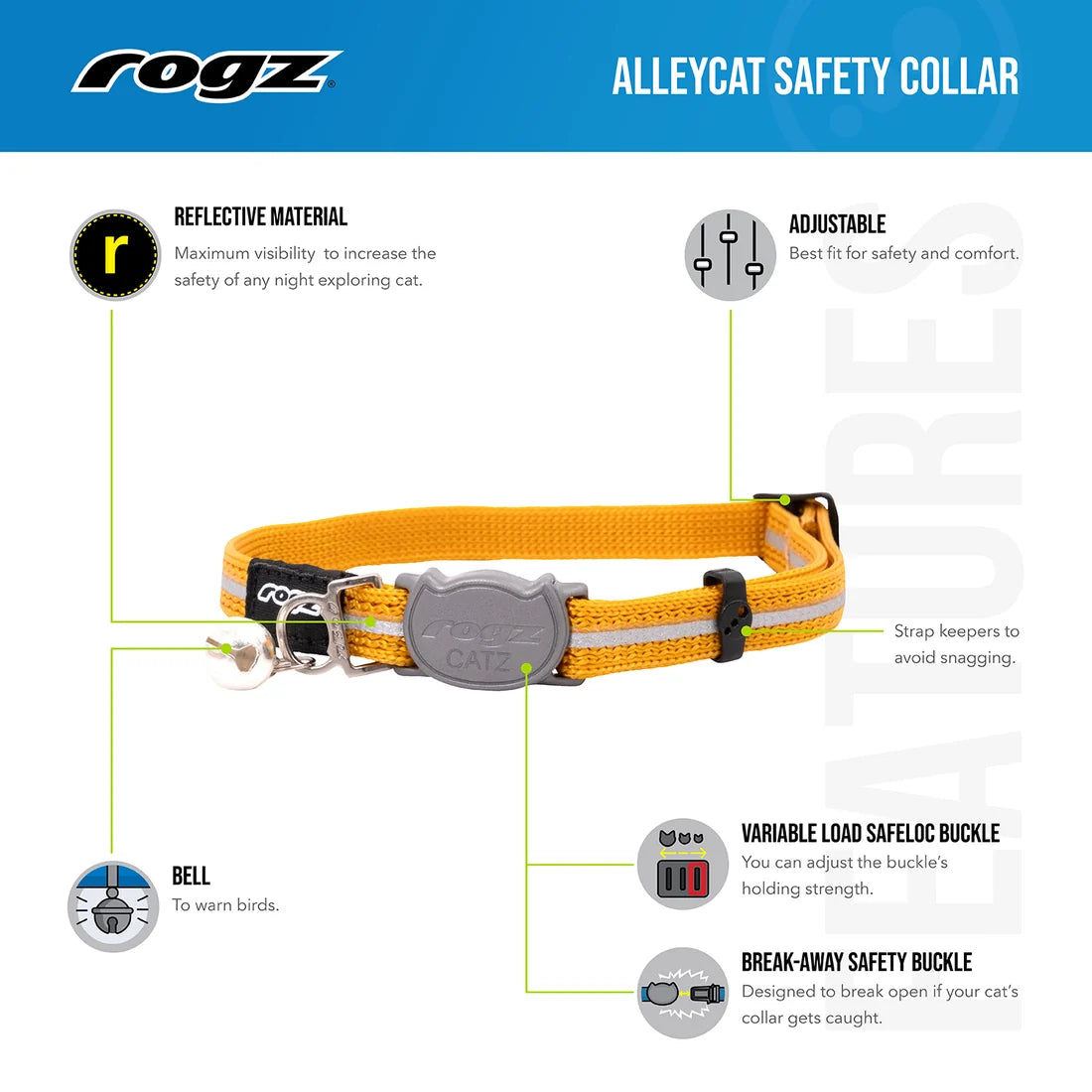 Rogz AlleyCat Safety Collar