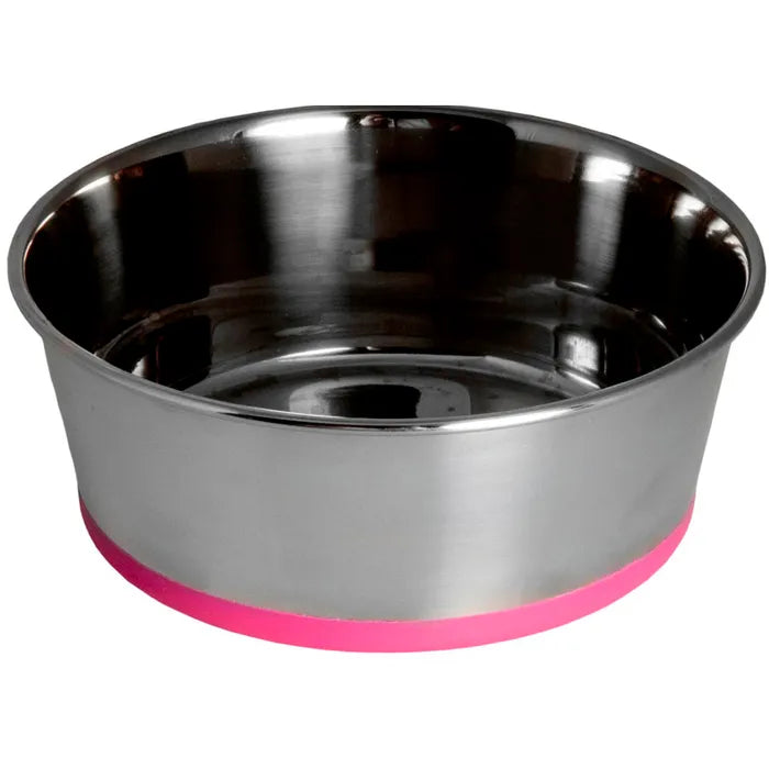 Rogz Slurp StainlessSteel Bowl Pink Med