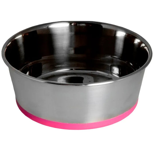 Rogz Slurp StainlessSteel Bowl Pink Med