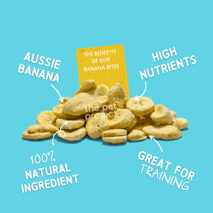 THE PET PROJECT BANANA BITES Dog Treats 50g