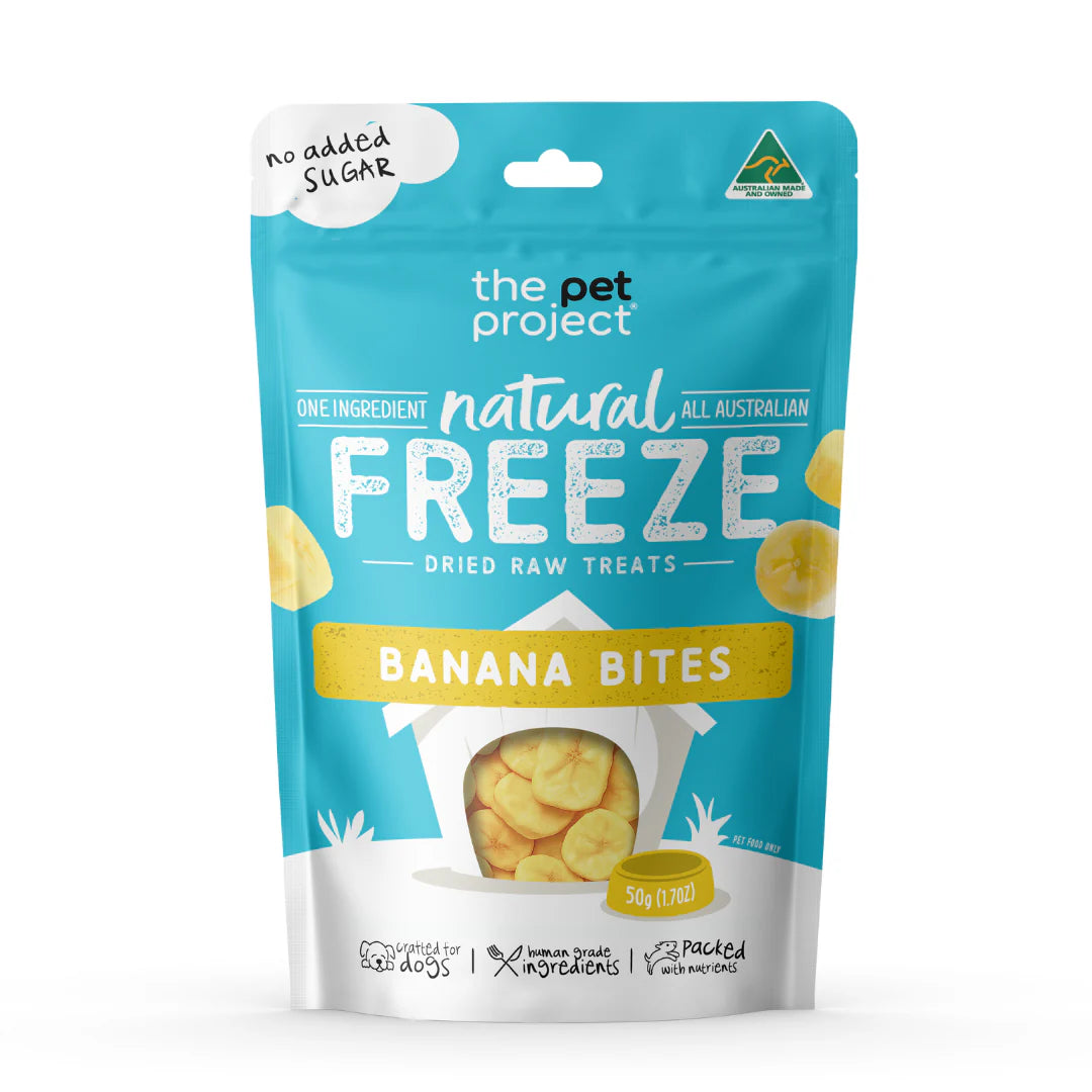 THE PET PROJECT BANANA BITES Dog Treats 50g