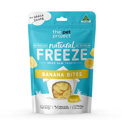 THE PET PROJECT BANANA BITES Dog Treats 50g