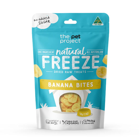 THE PET PROJECT BANANA BITES Dog Treats 50g