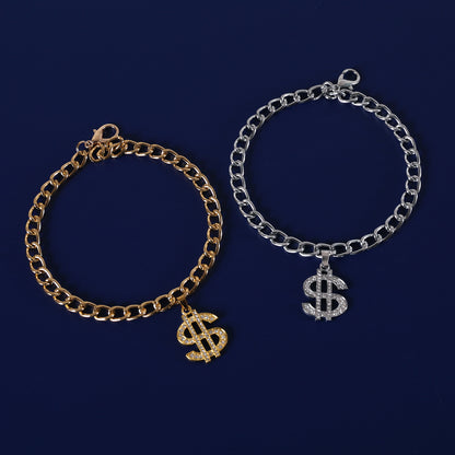 Bling Dollar Sign Pet Necklace