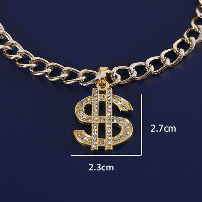 Bling Dollar Sign Pet Necklace