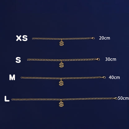Bling Dollar Sign Pet Necklace