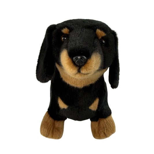 Bocchetta Plush Buddy - Dachshund - 36cm standing, black and tan