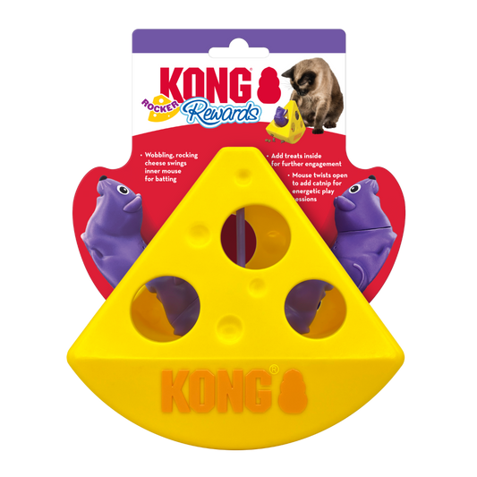KONG CAT REWARDS ROCKER CHEESE Cat Toy