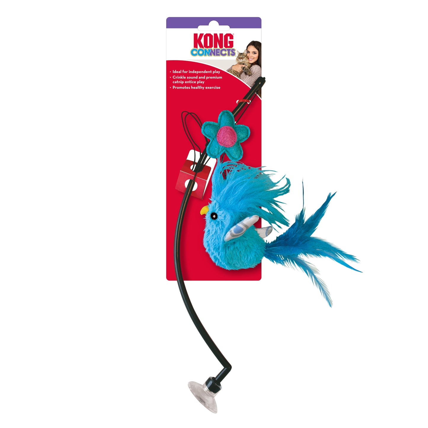 KONG Connects Window Cat Teaser (Assorted)
