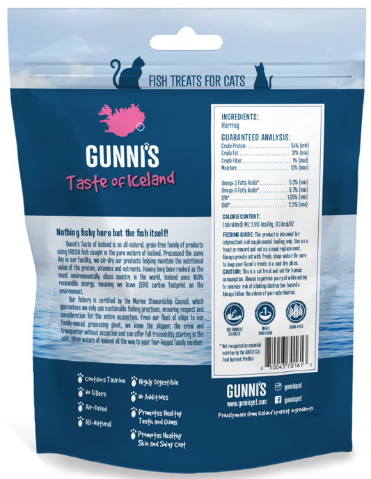 [Clearance] GUNNI'S Herring Omega Bites Cat Treats 42.5g