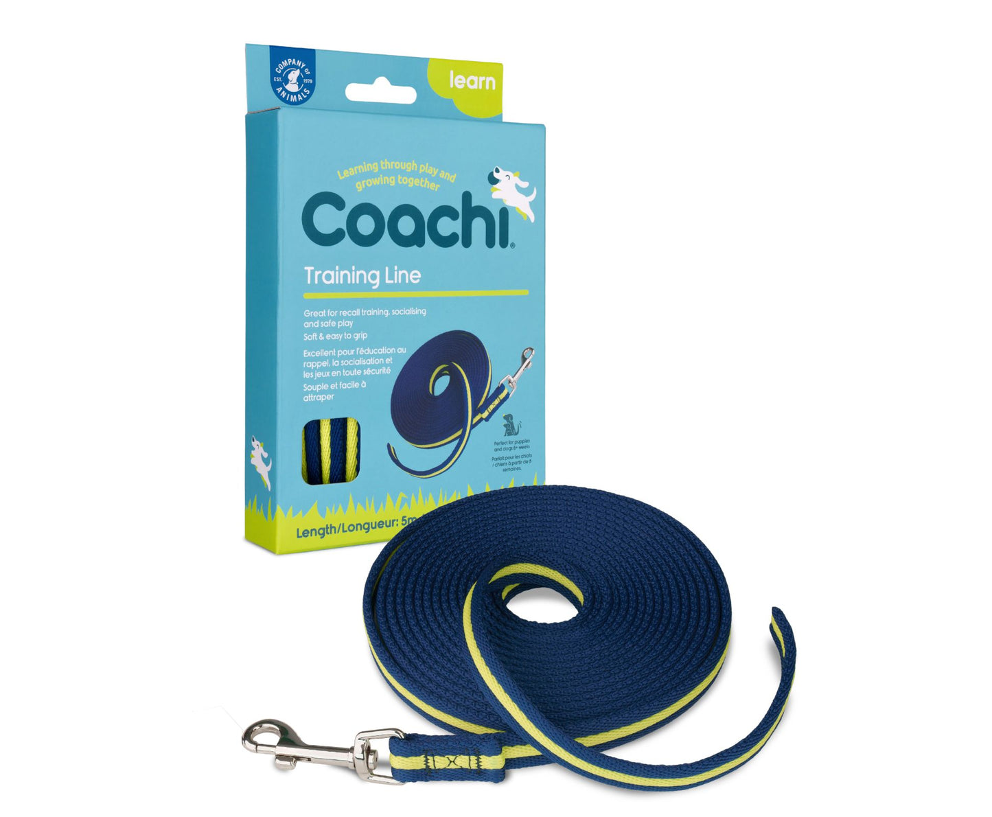 COACHI TRAINING LINE NAVY & LIME 5M