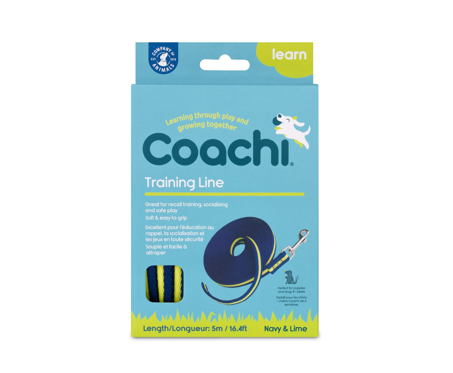 COACHI TRAINING LINE NAVY & LIME 5M